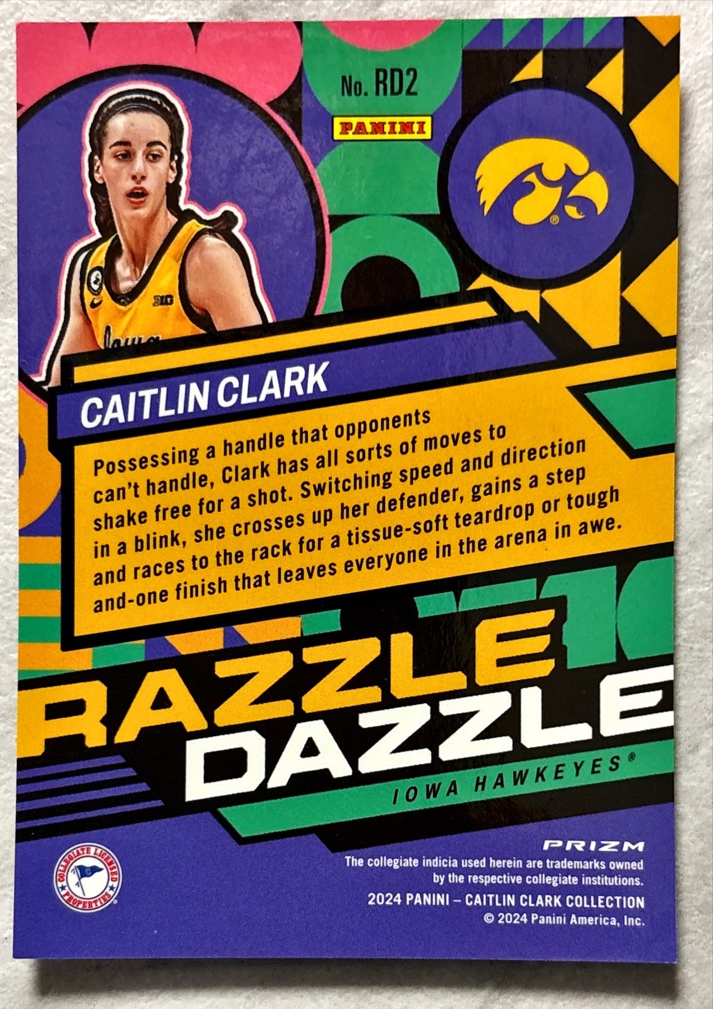 WNBA - Caitlin Clark - 2024 Panini Prizm 'Razzle Dazzle #2' Insert Rookie Card (RC)