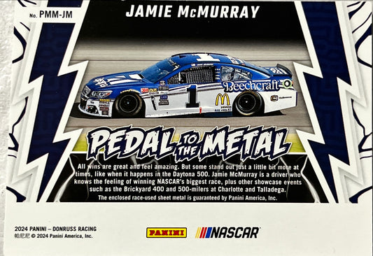 NASCAR - Jamie McMurray RELIC - 2024 Donruss Racing Pedal to the Metal Relic