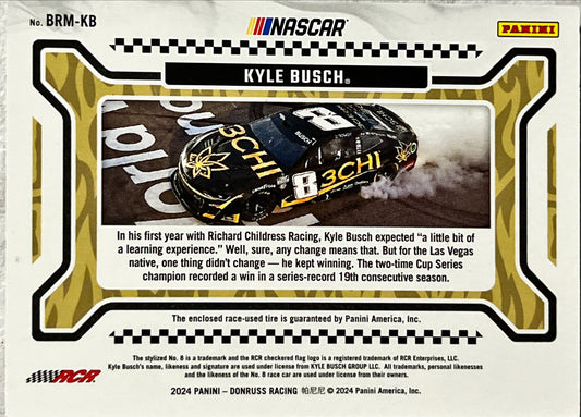 NASCAR - Kyle Busch RELIC - 2024 Donruss Racing Burning Rubber Relic