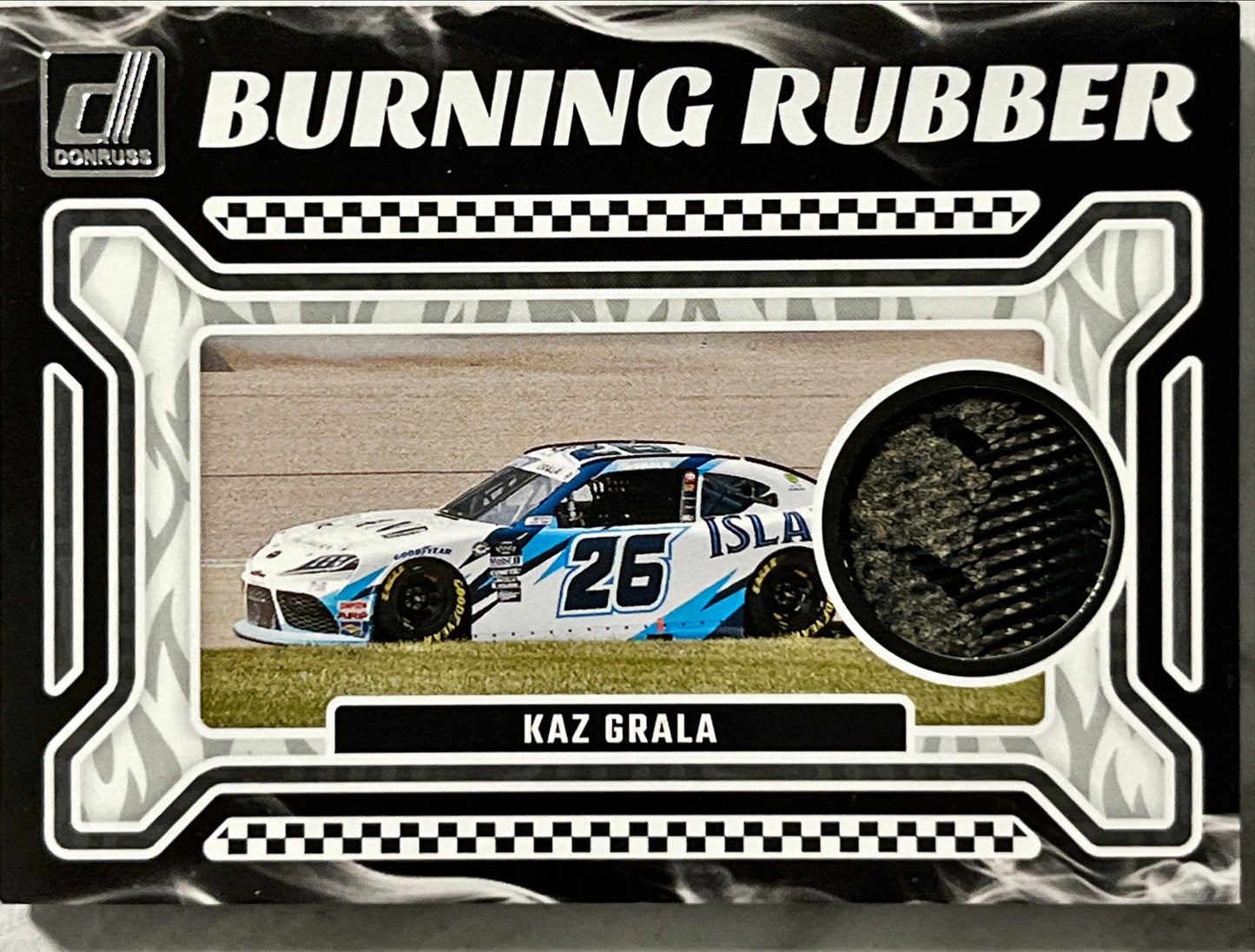 NASCAR - Kaz Grala RELIC - 2024 Donruss Racing NASCAR Burning Rubber Relic