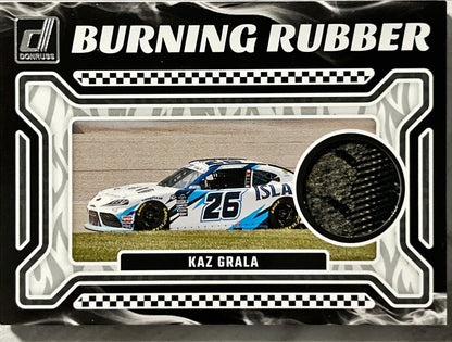 NASCAR - Kaz Grala RELIC - 2024 Donruss Racing NASCAR Burning Rubber Relic