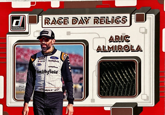 NASCAR - Aric Almirola RELIC - 2022 Panini Chronicles Red Parallel Relic
