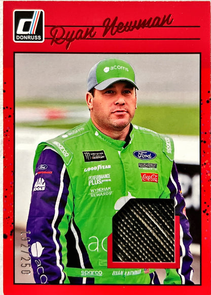 NASCAR - Ryan Newman RELIC - 2023 Donruss Racing Red Parallel Relic