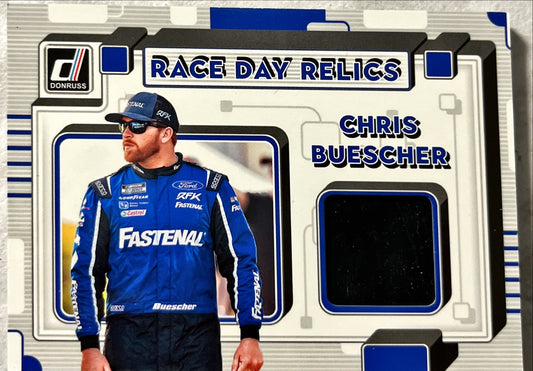 NASCAR - Chris Buescher RELIC - 2023 Donruss Racing Race Day Relics