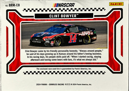 NASCAR - Clint Bowyer RELIC - 2024 Donruss Racing Burning Rubber Tire Relic