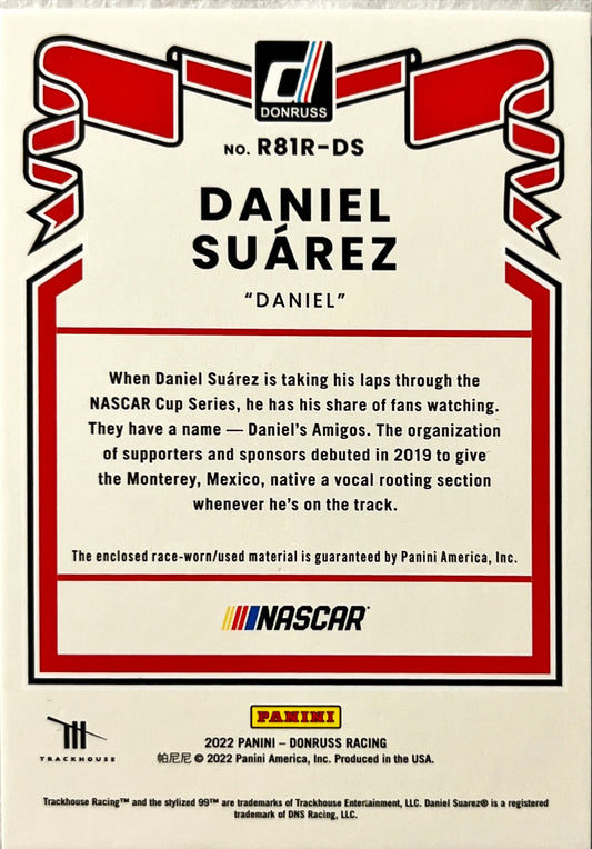 NASCAR - Daniel Suarez RELIC - 2022 Donruss Racing Retro Tire Relic