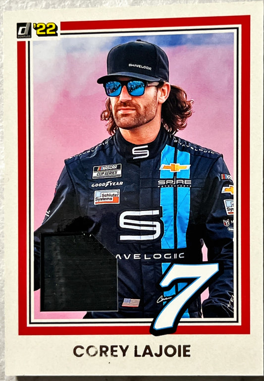 NASCAR - Corey Lajoie RELIC - 2022 Donruss Racing NASCAR Retro Relic
