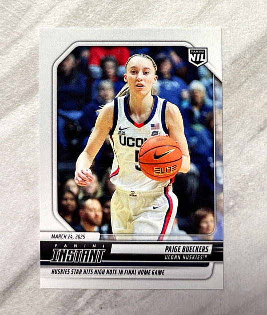 WNBA - Paige Bueckers - 2024 Panini Instant Rookie Card (RC) 'Hits High Note in Final Home Game' UConn Huskies