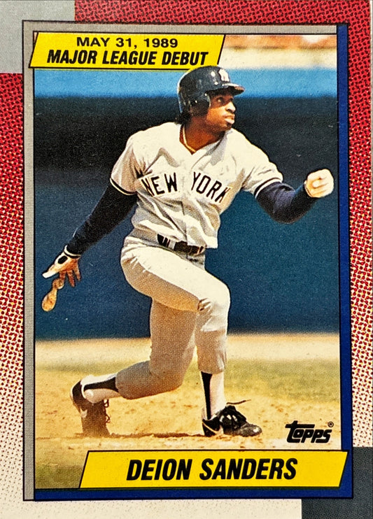 MLB - Deion Sanders - 1990 Topps Baseball card New York Yankees