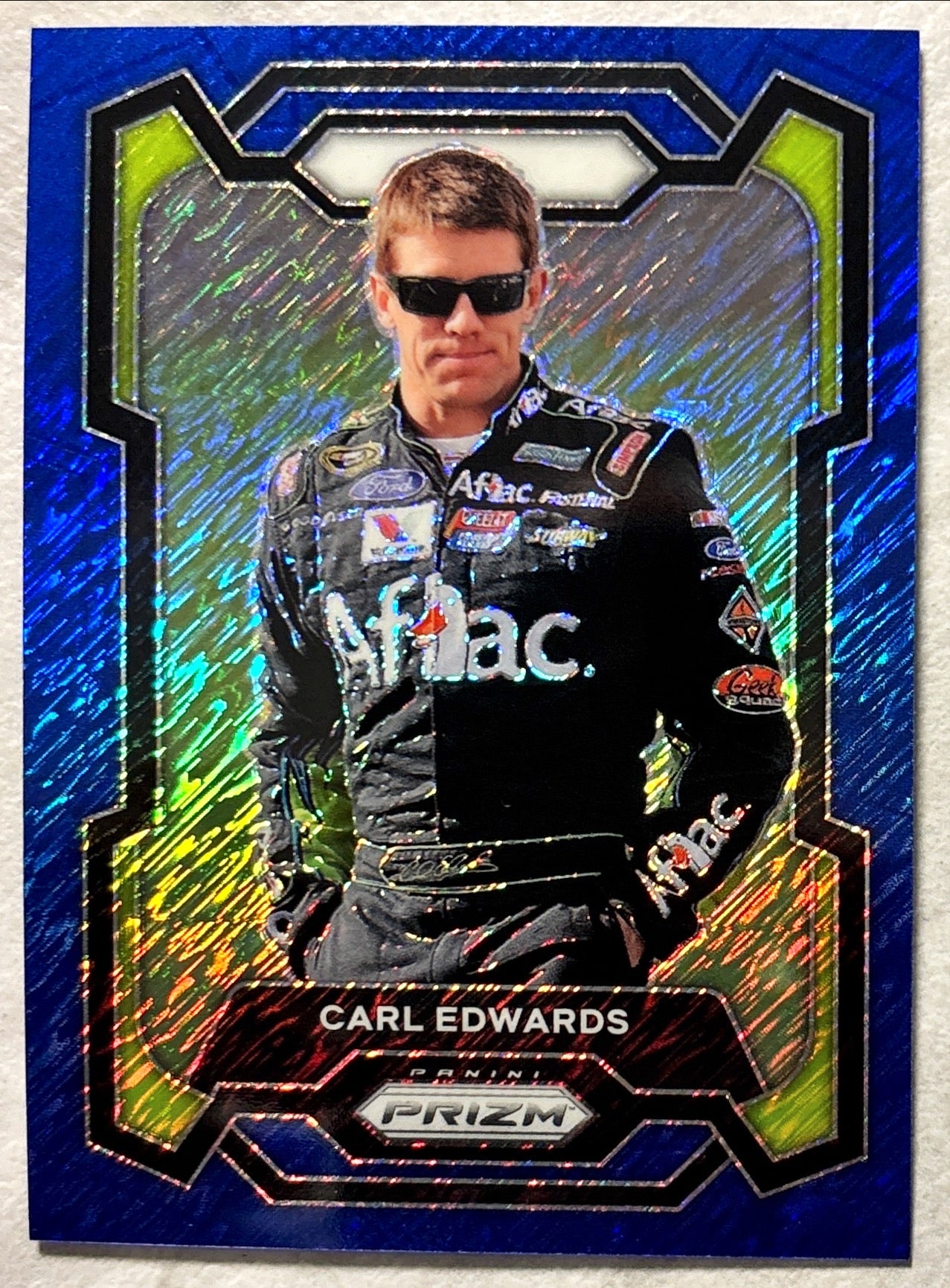 NASCAR - Carl Edwards - 2024 Panini Prizm Racing Blue Shimmer Prizm /10