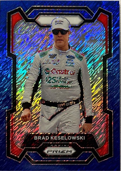 NASCAR - Brad Keselowski - 2024 Panini Prizm Racing Blue Shimmer Prizm /10