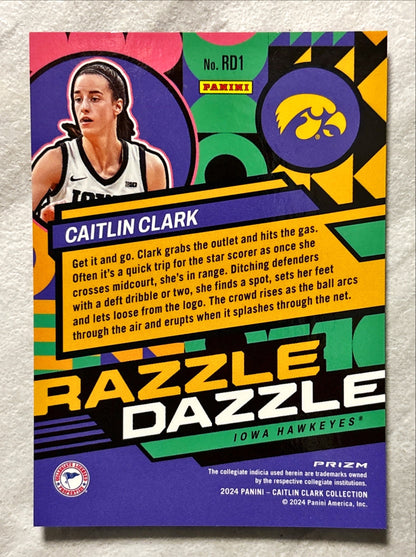 WNBA - Caitlin Clark - 2024 Panini Prizm 'Razzle Dazzle' Insert Rookie Card (RC)