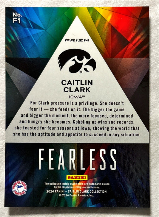 WNBA - Caitlin Clark - 2024 Panini Prizm 'Fearless' Insert Rookie Card (RC)