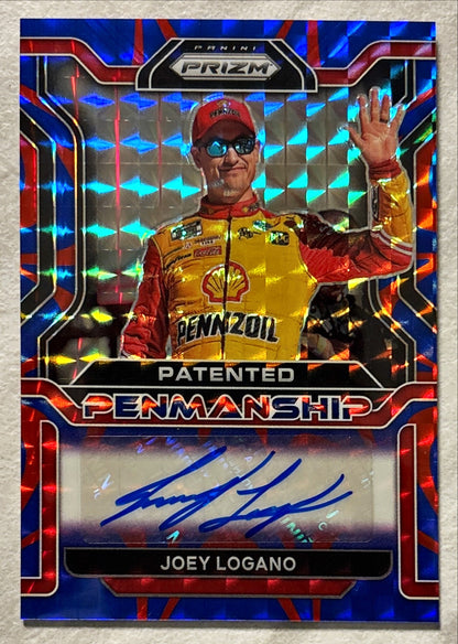 NASCAR - Joey Logano AUTO - 2022 Panini Prizm Racing Patented Penmanship /99