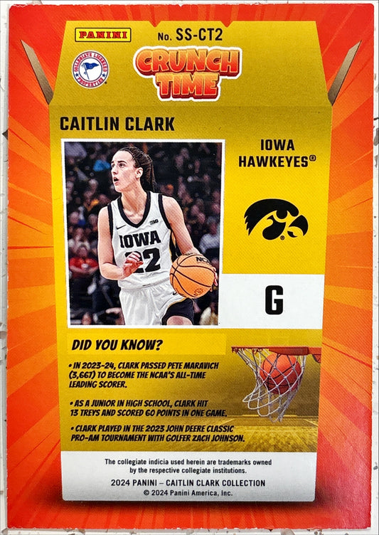 WNBA - Caitlin Clark 2024 Collection 'Crunch Time' Rookie Card (RC) Silver Foil