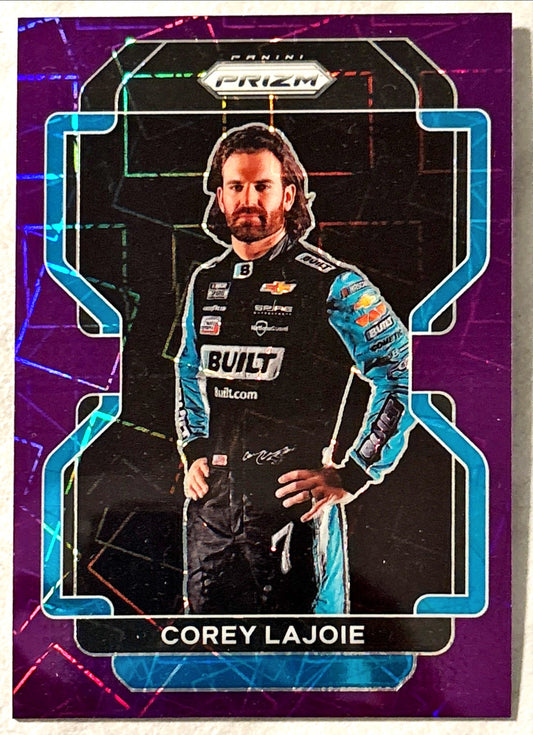 NASCAR - Corey Lajoie - 2022 Panini Prizm Racing 'Purple Velocity' Prizm /199