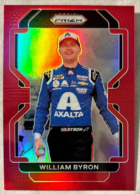 NASCAR - William Byron - 2022 Panini Prizm Racing 'Red Parallel' Prizm