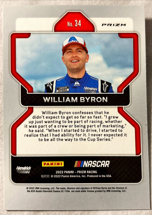 NASCAR - William Byron - 2022 Panini Prizm Racing 'Red Parallel' Prizm