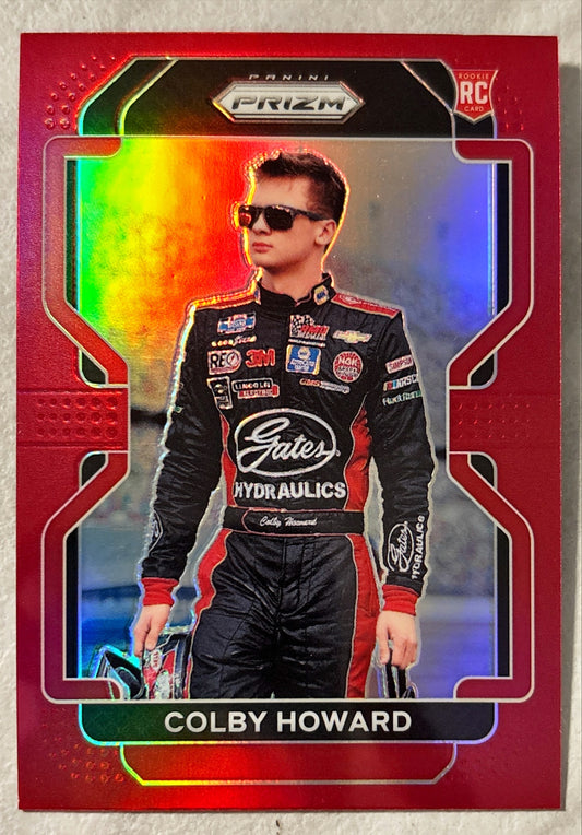 NASCAR - Colby Howard - 2022 Panini Prizm Racing 'Red Parallel' Rookie Card (RC) Prizm