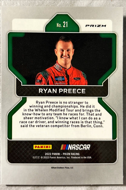 NASCAR - Ryan Preece - 2022 Panini Prizm Racing 'Hyper Blue' Prizm