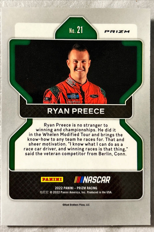 NASCAR - Ryan Preece - 2022 Panini Prizm Racing 'Hyper Blue' Prizm