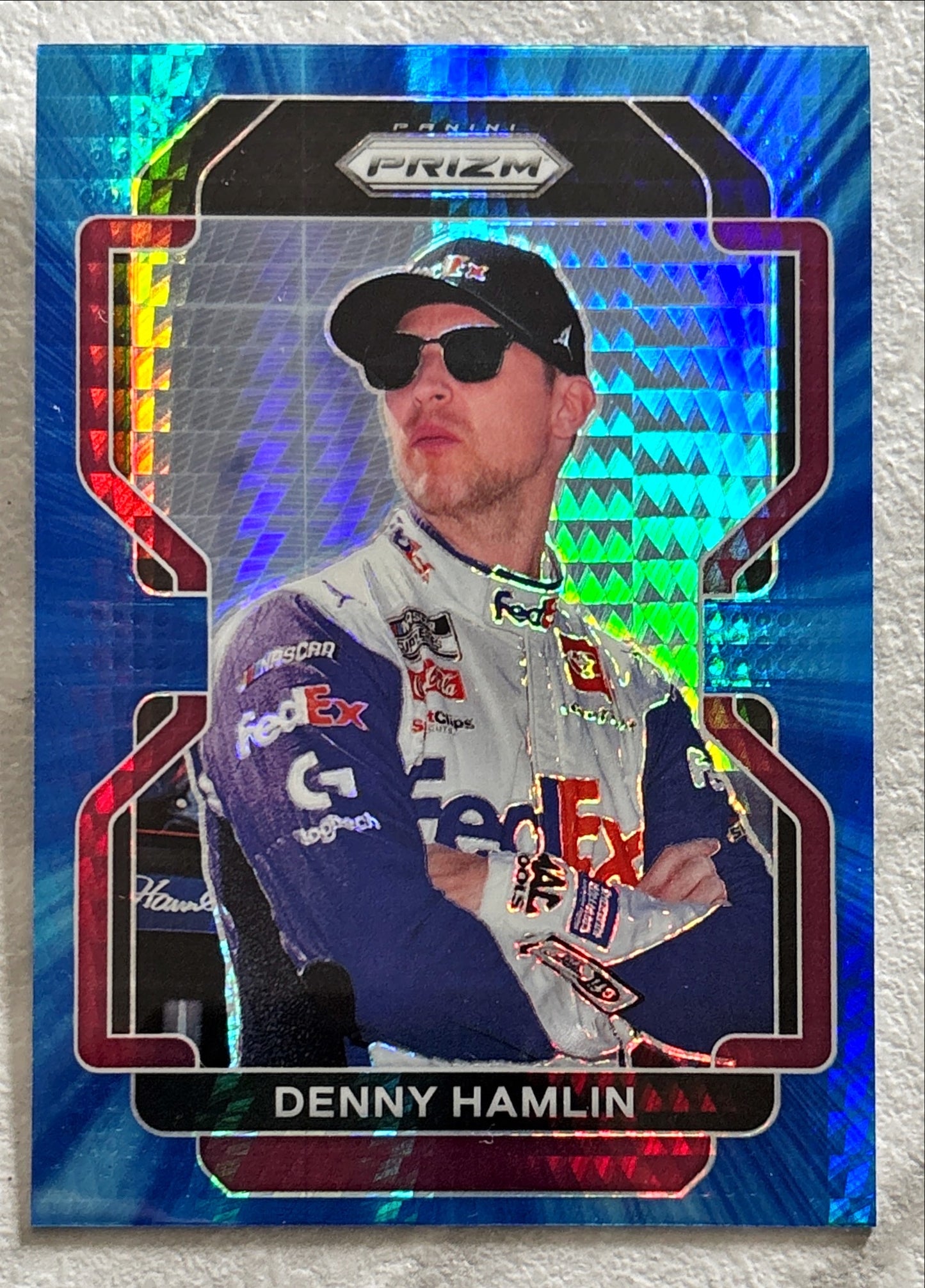 NASCAR - Denny Hamlin - 2022 Panini Prizm Racing 'Hyper Blue' Prizm