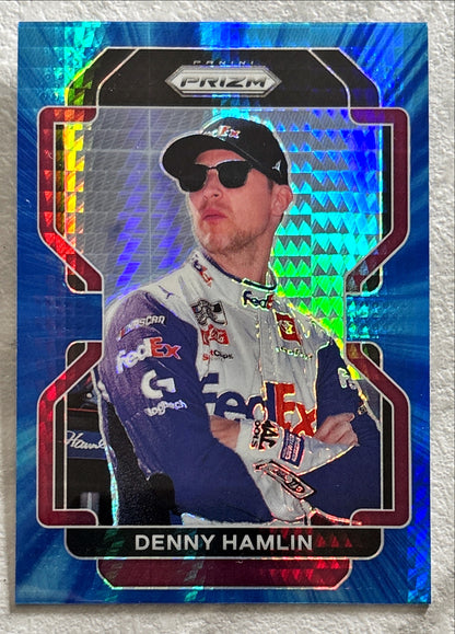 NASCAR - Denny Hamlin - 2022 Panini Prizm Racing 'Hyper Blue' Prizm