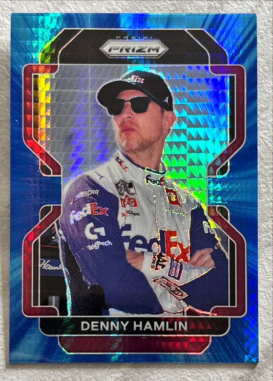 NASCAR - Denny Hamlin - 2022 Panini Prizm Racing 'Hyper Blue' Prizm
