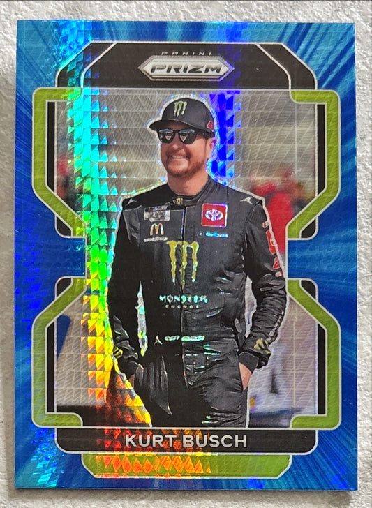 NASCAR - Kurt Busch - 2022 Panini Prizm Racing 'Hyper Blue' Prizm