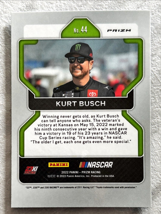 NASCAR - Kurt Busch - 2022 Panini Prizm Racing 'Hyper Blue' Prizm