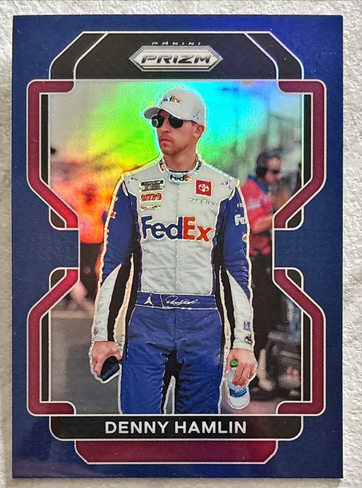NASCAR - Denny Hamlin - 2022 Panini Prizm Racing 'Blue Parallel' Prizm