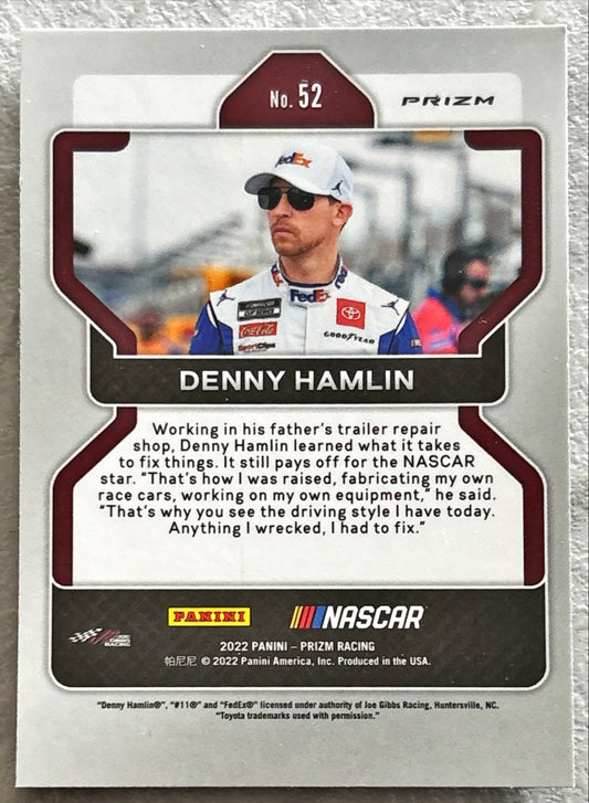 NASCAR - Denny Hamlin - 2022 Panini Prizm Racing 'Blue Parallel' Prizm