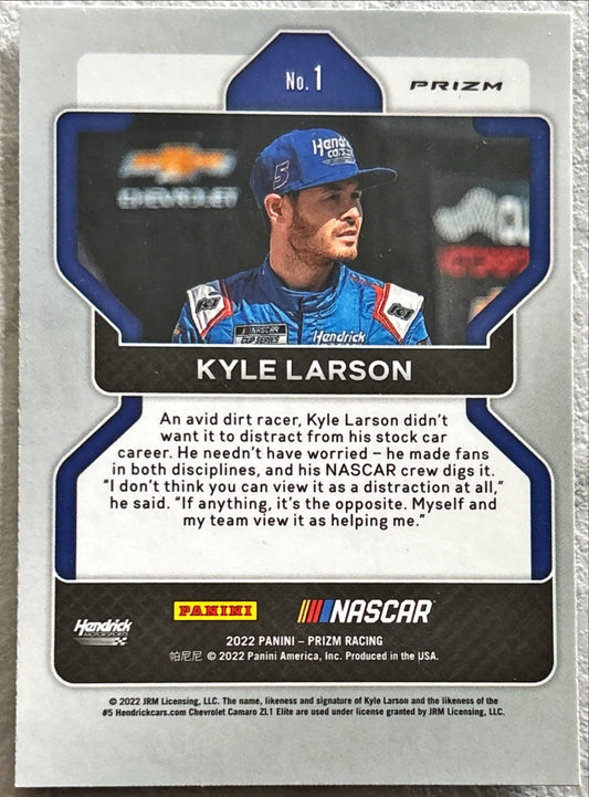 NASCAR - Kyle Larson - 2022 Panini Prizm Racing 'Blue Parallel' Prizm
