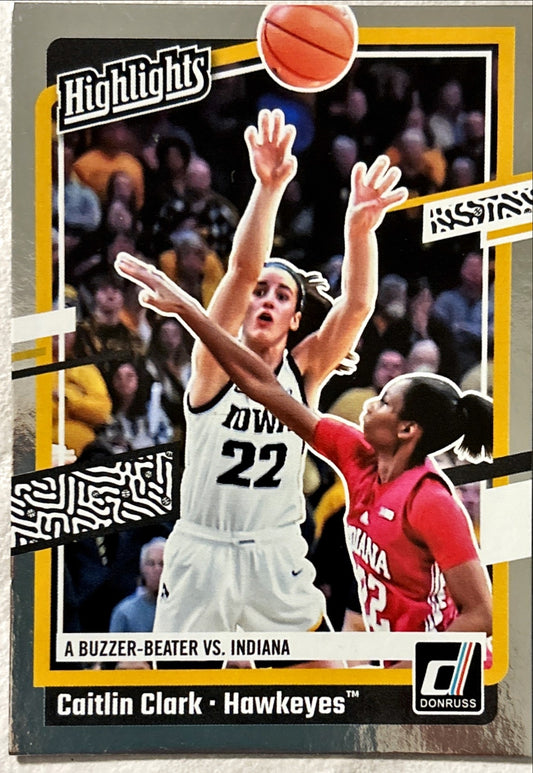 WNBA - Caitlin Clark 2024 Collection 'Buzzer Beater Highlights' Rookie Card (RC) Silver Foil