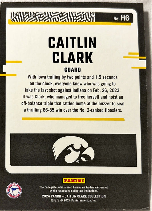 WNBA - Caitlin Clark 2024 Collection 'Buzzer Beater Highlights' Rookie Card (RC) Silver Foil