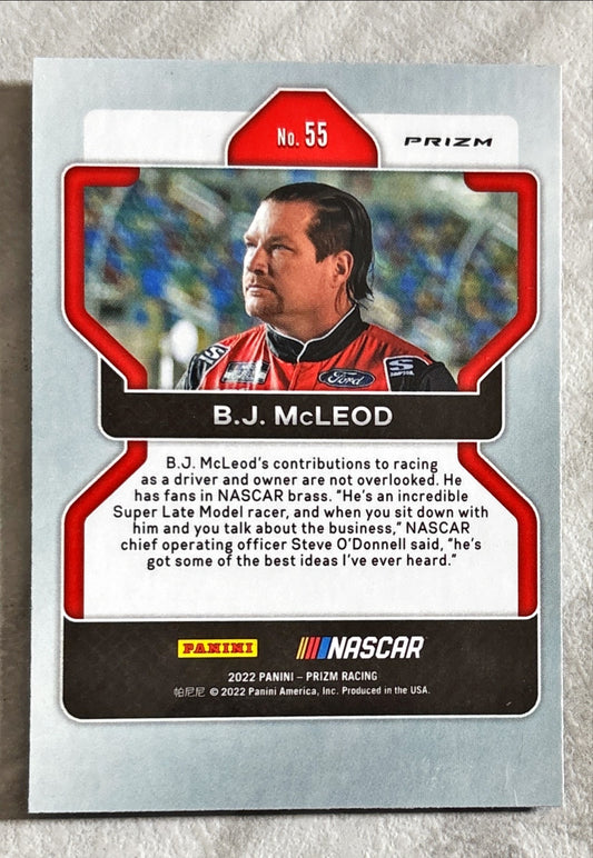 NASCAR - BJ McLeod- 2022 Panini Prizm Racing 'Red White & Blue' Prizm