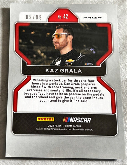 NASCAR - Kaz Grala - 2022 Panini Prizm Racing 'Blue Scope' Prizm /99