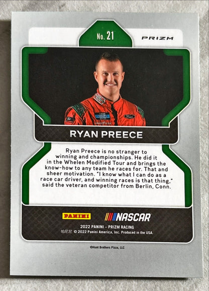 NASCAR - Ryan Preece - 2022 Panini Prizm Racing 'Reactive Green' Prizm