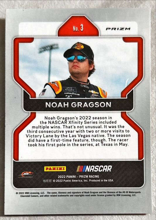 NASCAR - Noah Gragson - 2022 Panini Prizm Racing 'Reactive Orange' Prizm