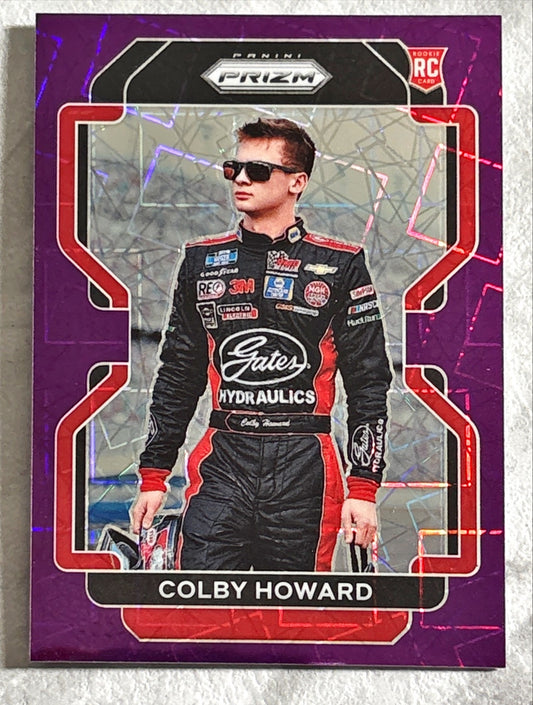 NASCAR - Colby Howard - 2022 Panini Prizm Racing 'Purple Velocity' Prizm Rookie Card (RC) /199