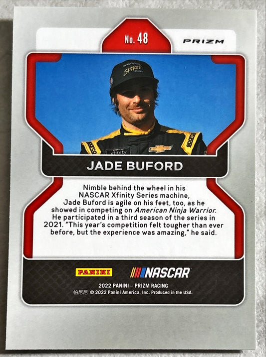 NASCAR - Jade Buford - 2022 Panini Prizm Racing 'Silver Holo' Prizm Rookie Card (RC)