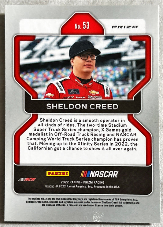 NASCAR - Sheldon Creed - 2022 Panini Prizm Racing 'Silver Holo' Prizm