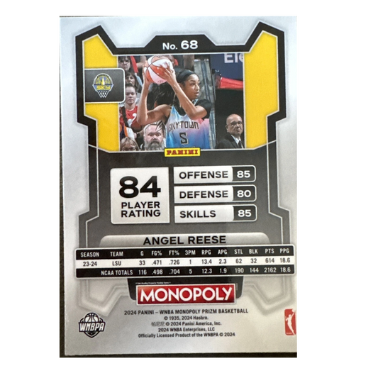 WNBA - Angel Reese - 2024 Panini Prizm 'WNBA Monopoly' Rookie Card (RC) Chicago Sky
