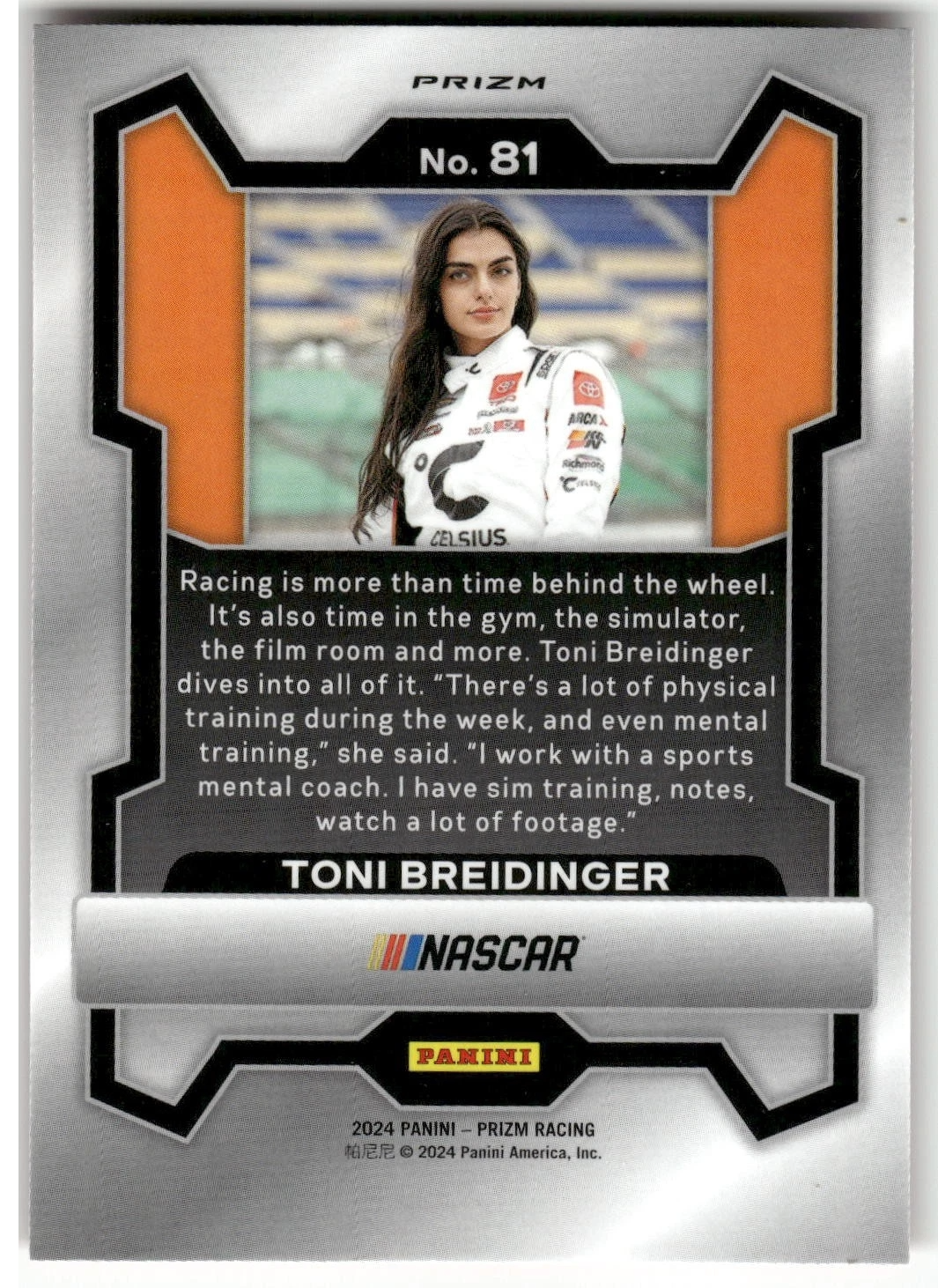 NASCAR - Toni Breidinger - 2024 Panini Prizm Racing 'Cracked Red Ice' PRIZM