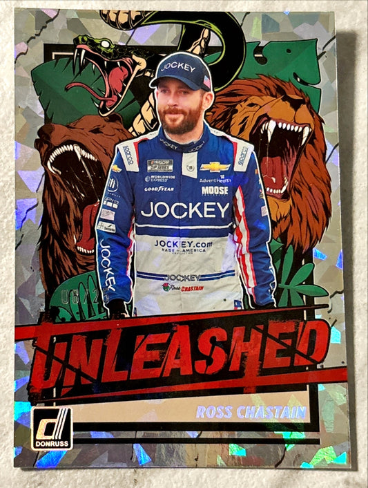 NASCAR - Ross Chastain - 2023 Donruss Racing 'Unleashed' Cracked Ice Prizm /25
